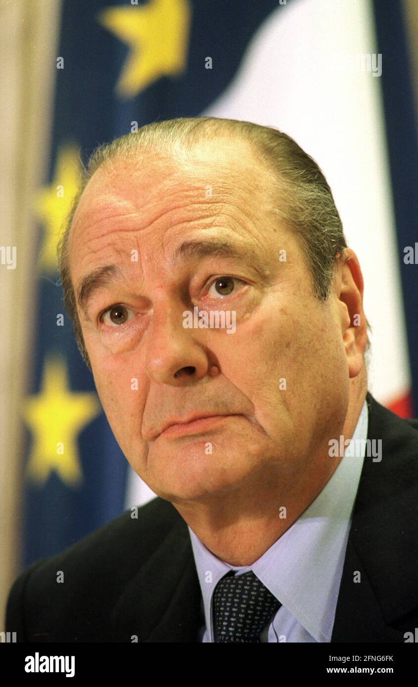 Jacques CHIRAC, Präsident Frankreichs. Frankreich, Paris, 26.02.1999. [Automatisierte Übersetzung] Stockfoto