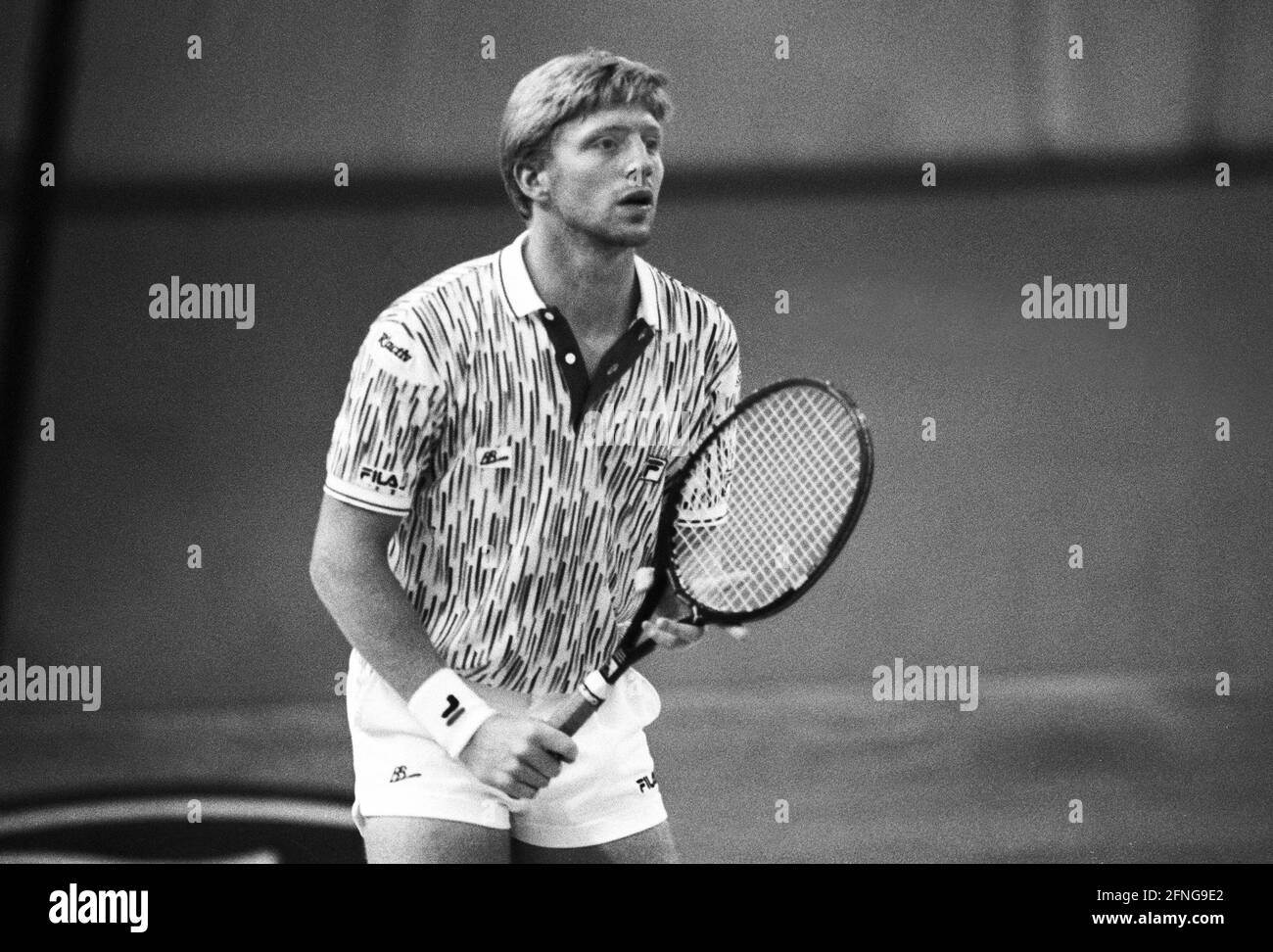 Deutschland, Köln, 29.09.1989. Archiv Nr.: 09-23-16 Show Tennisturnier zwischen Becker und Steeb Foto: Boris Becker Stockfoto