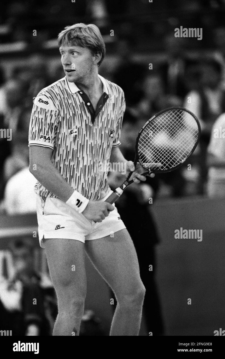 Deutschland, Köln, 29.09.1989. Archiv Nr.: 09-28-33 Show Tennisturnier zwischen Becker und Steeb Foto: Boris Becker Stockfoto