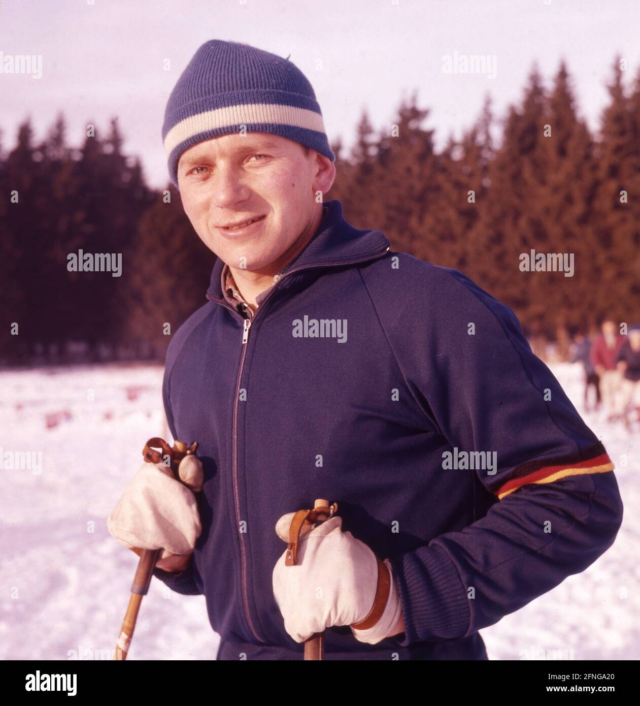 Georg Thoma (BRD/Nordische Kombination) aufgenommen am 07.02.1962 in Braunlage. [Automatisierte Übersetzung] Stockfoto