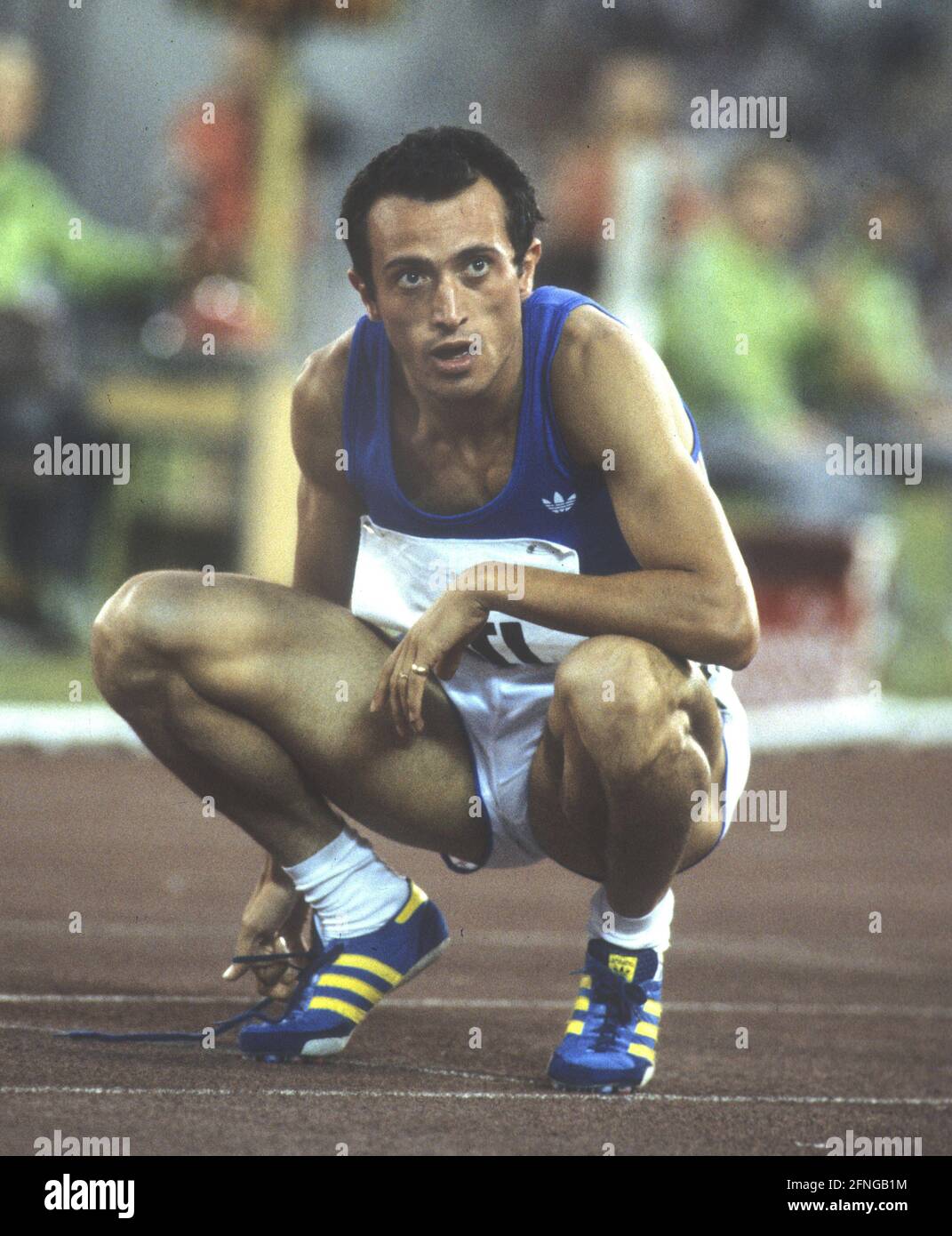 Olympische Spiele 1980 in Moskau. 200 m: Pietro Mennea (Ita.).28.07.1980 [automatisierte Übersetzung] Stockfoto