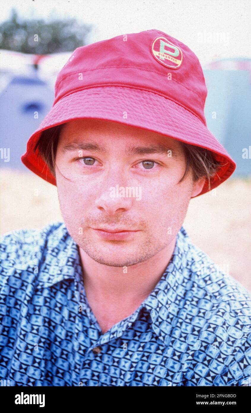 Fotograf Tony Knox beim Glastonbury Festival 2000, Somerset, England, Vereinigtes Königreich. Stockfoto