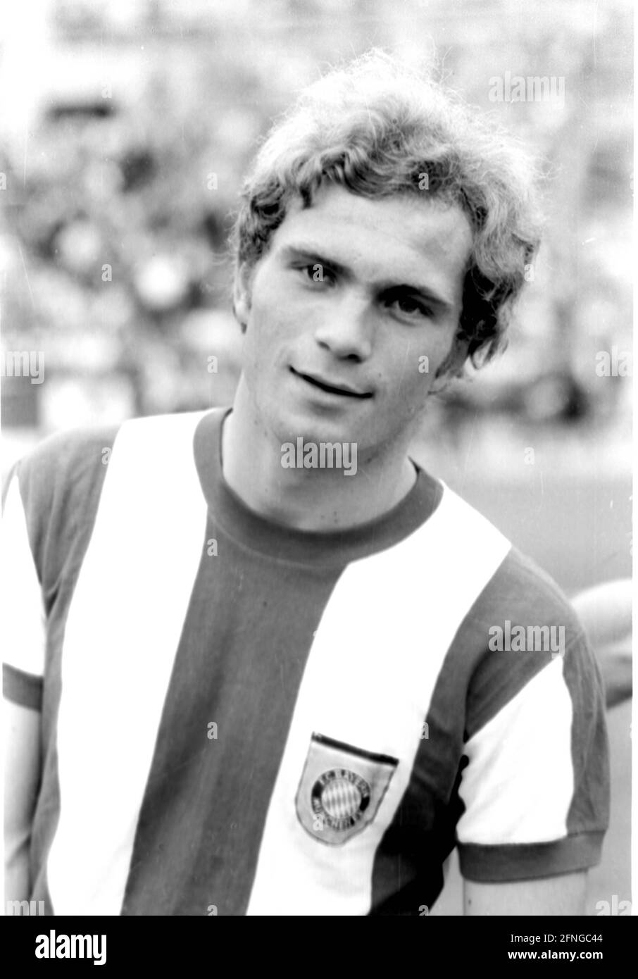 Uli Hoeness (FC Bayern München) im Porträt. Rec. 09.08.1970 [automatisierte Übersetzung] Stockfoto