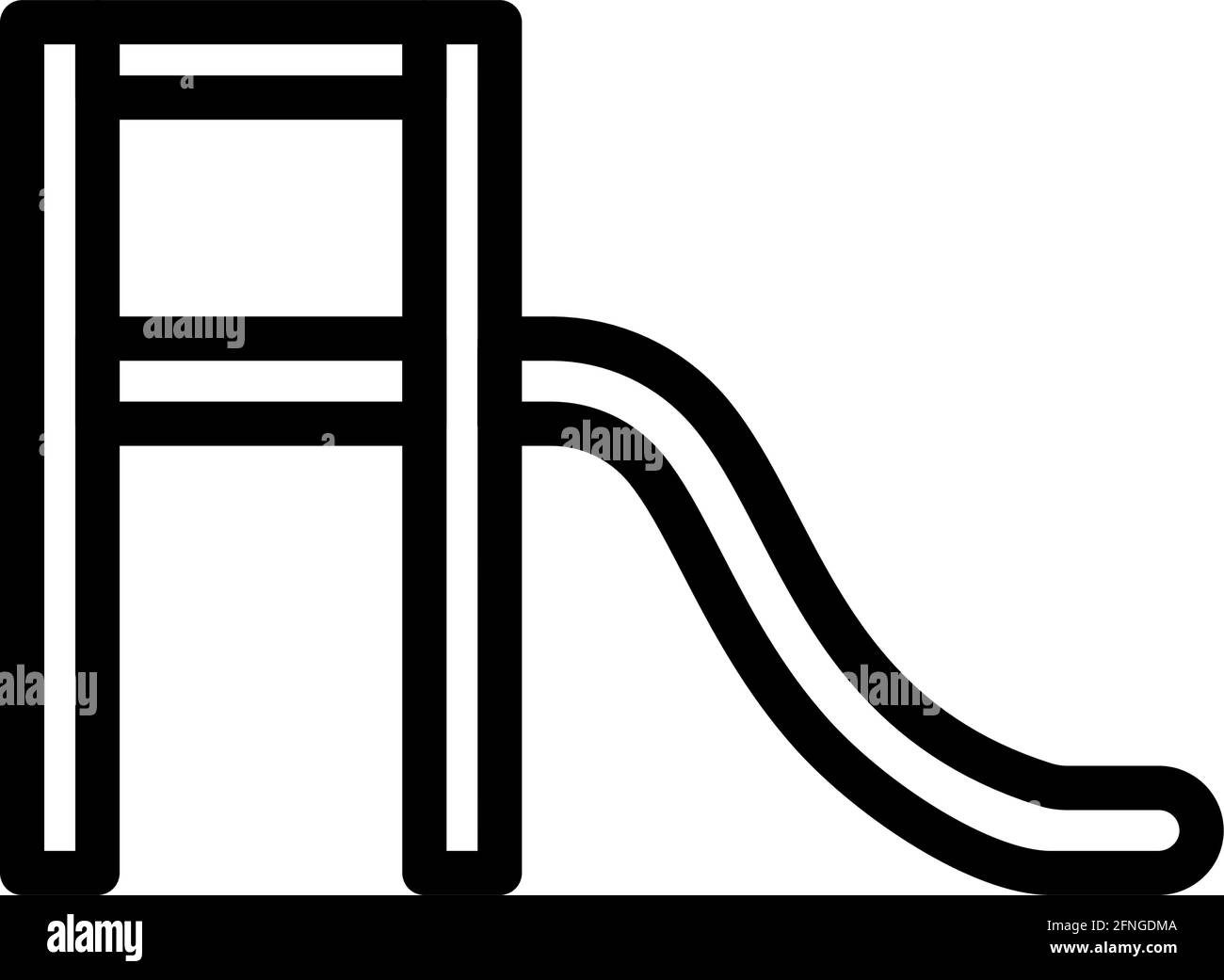 Symbol für Kinderrutsche. Bearbeitbares, Fett Formatischtes Umrisse-Design. Vektorgrafik. Stock Vektor