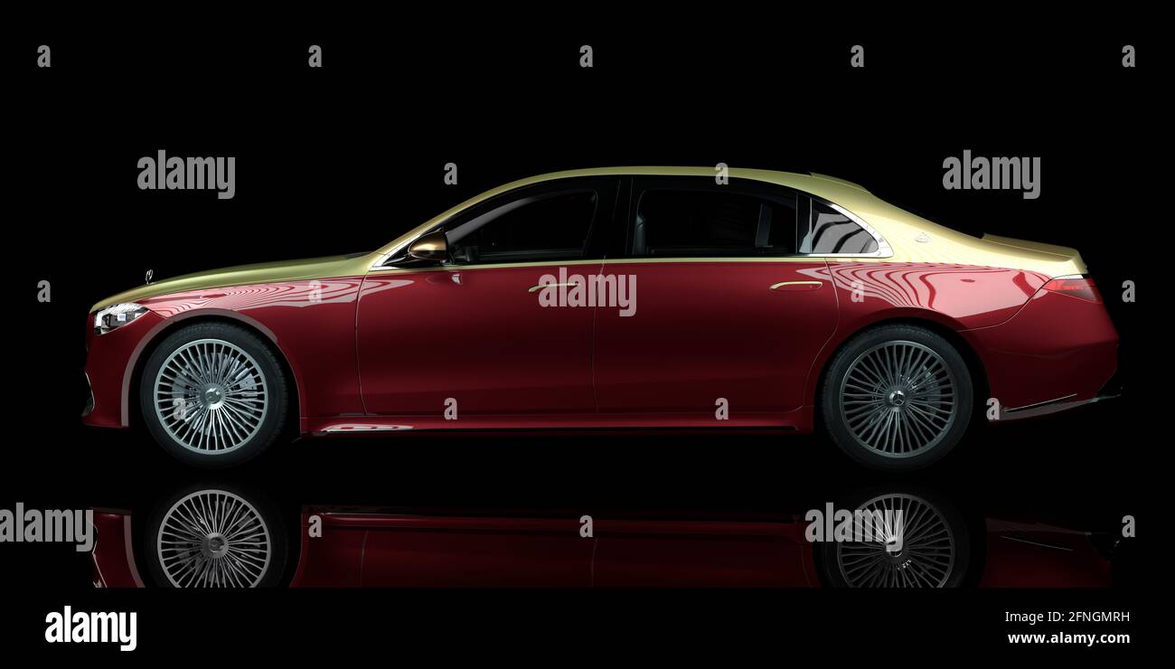 Luxus Mercedes S-Klasse Maybach Limousine im Studio Stockfoto