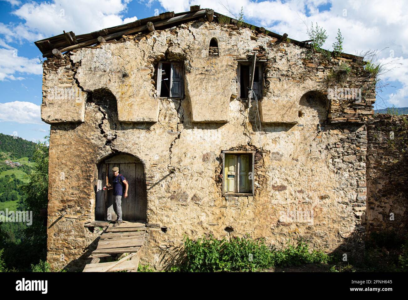 Wandern in der Republik Georgien Stockfoto