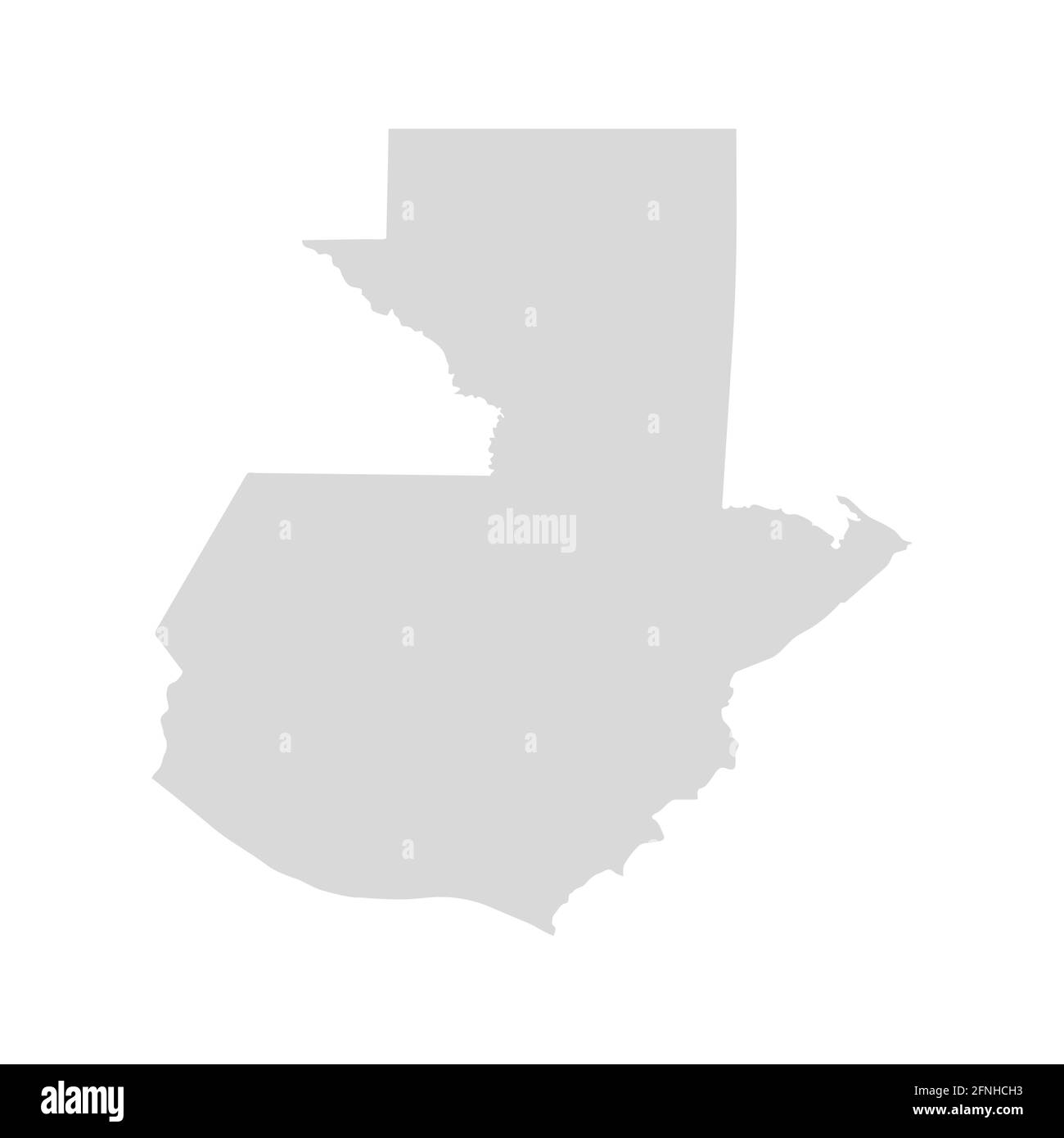 Zentralvektorkarte Guatemala-amerika. Guatemala Silhouette isolierte Karte Stock Vektor