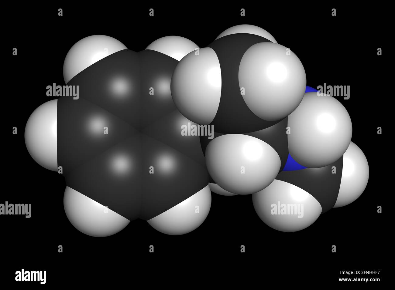 Methamphetamin Stimulans Drug Molecule 3D Rendern chemische Struktur