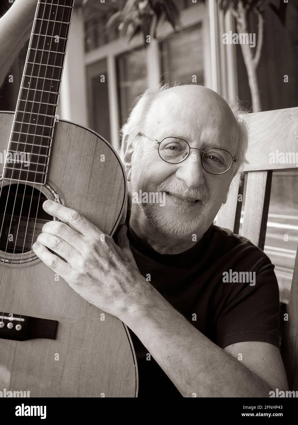 Folksänger Peter Yarrow der 1960er-Jahre Folk-gruppe Peter Paul und Maria. Stockfoto