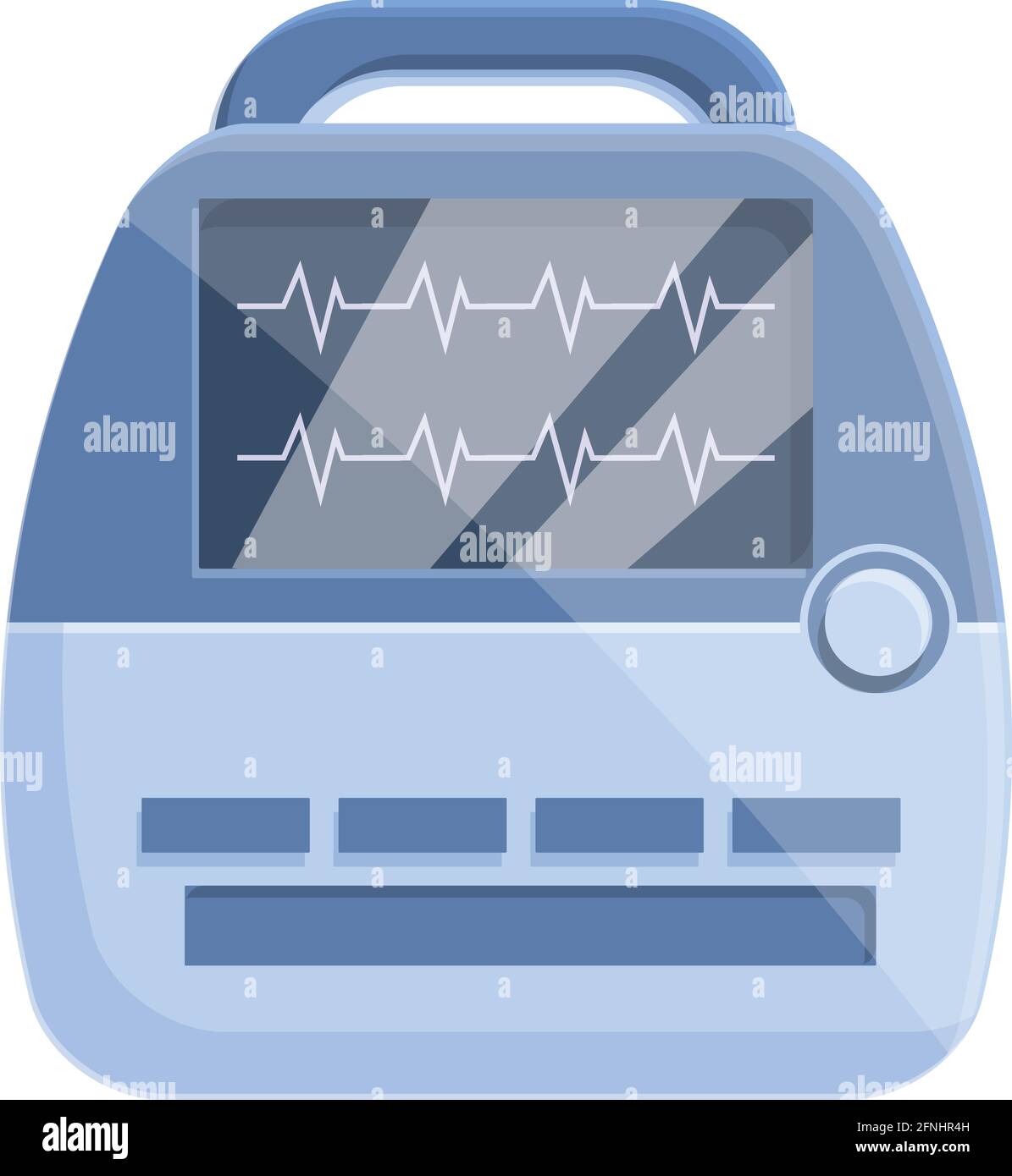 Defibrillator-Symbol für die Gesundheit. Cartoon des Vektorsymbols für den Health Defibrillator für das Webdesign auf weißem Hintergrund isoliert Stock Vektor