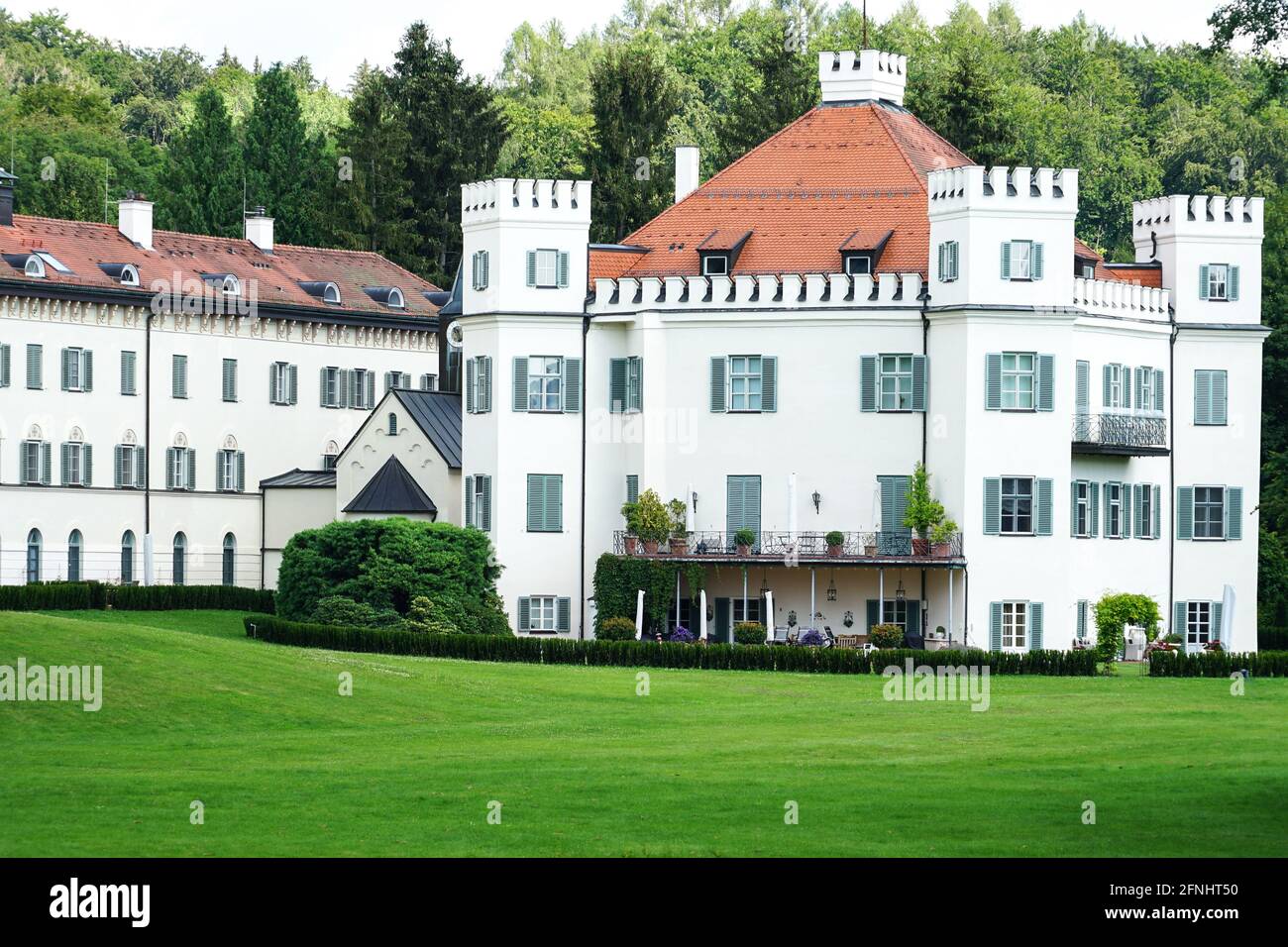 Das Schloss liegt im Ortsteil Possenhofen/Pöcking. Prinzessin Elisabeth in Bayern ( Sisi ), spätere Kaiserin von Österreich und Königin von Ungarn, Stockfoto