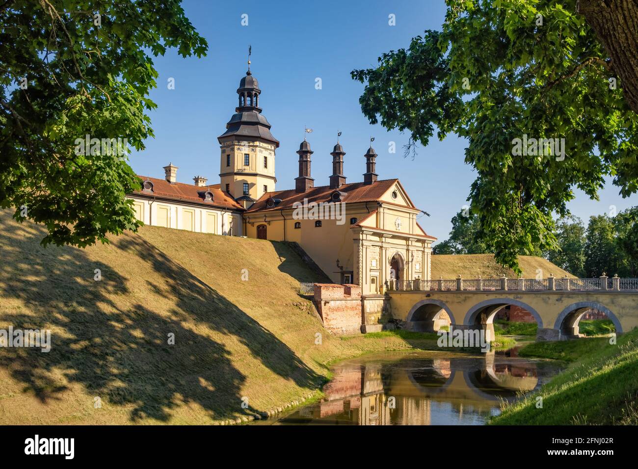 Mittelalterliche Burg in Nesvizh, Weißrussland Stockfoto