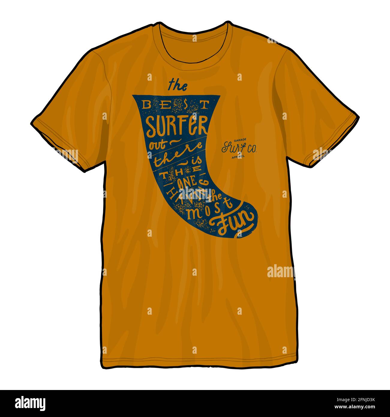 Bester Surfer - Spaß haben. Surfboard Fin motivierender Surfing Print. Stock Vektor