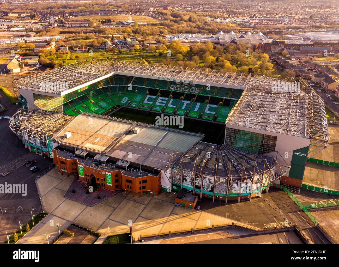 Celtic Park Football Stadium, Glasgow, Schottland, Großbritannien Stockfoto
