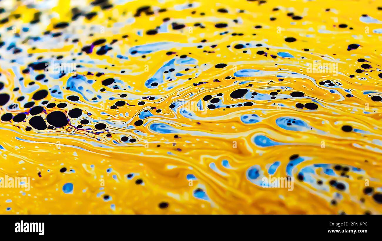 Schöne psychedelisch Abstraktionen auf der Oberfläche Seifenblasen. Stockfoto