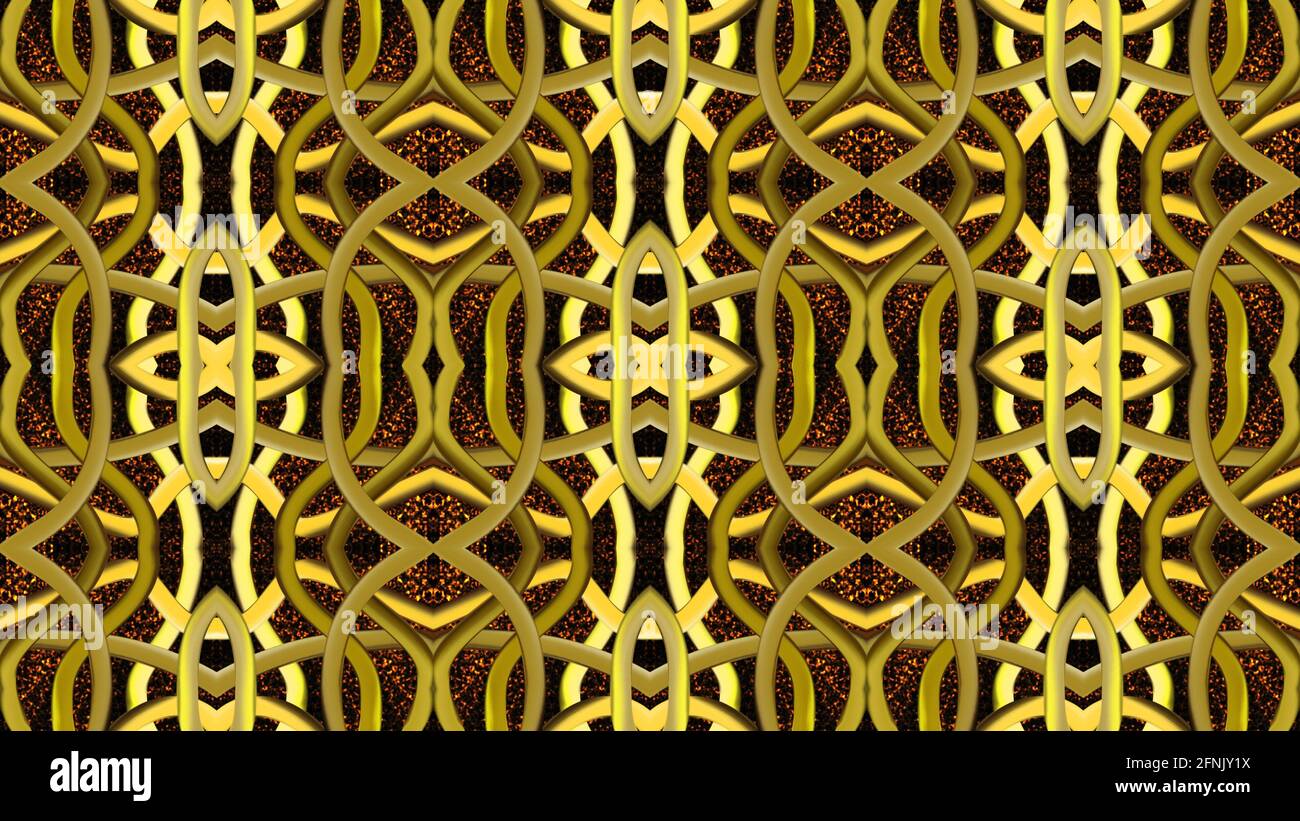 Goldener abstrakter Hintergrund. Abstraktes Nahtloses Muster für Tapete, Hintergrund, Banner, Illustration, Stoff und andere Designs. Malen. Gold. Gelb. Stockfoto