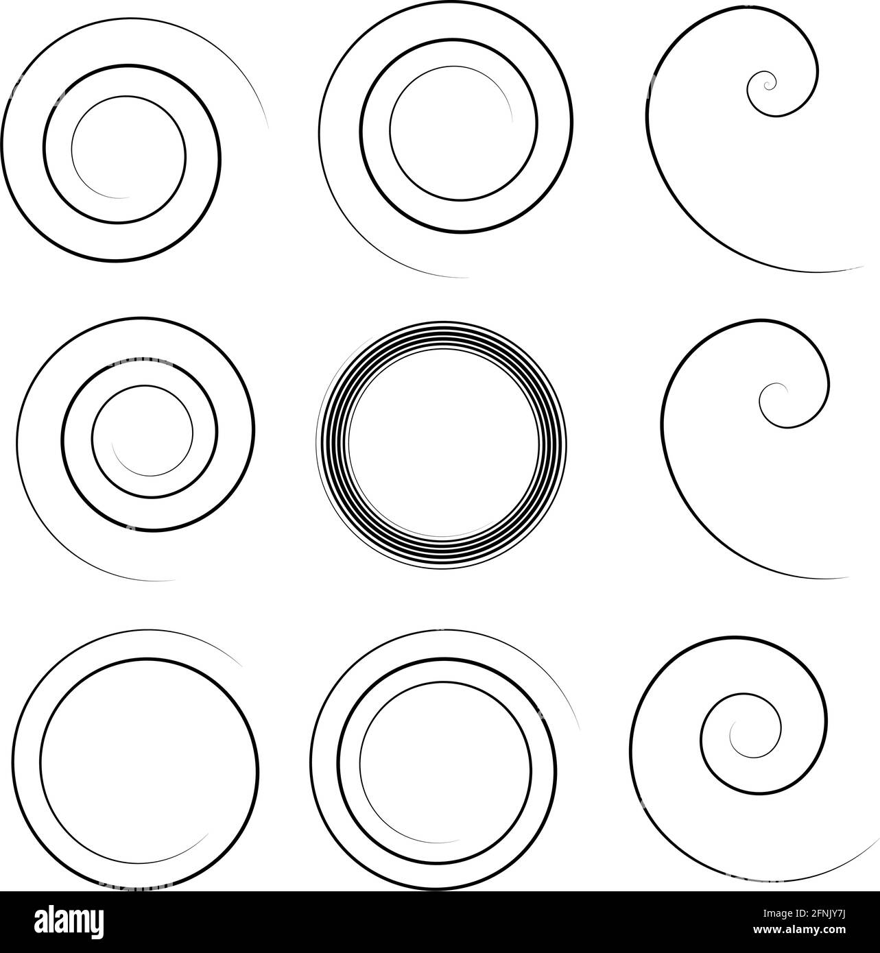 Spiralförmigendes Design-Element für Wirbel, Wirbel, Wirbel – Stock-Vektor-Illustration, Clip-Art-Grafiken Stock Vektor