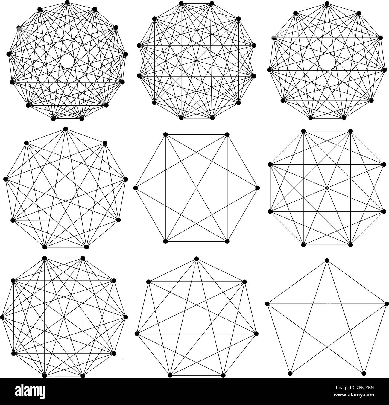 Interlocking, Interconnect Polygon Shape, elemenet – Stock Vector Illustration, Clip-Art Grafiken Stock Vektor