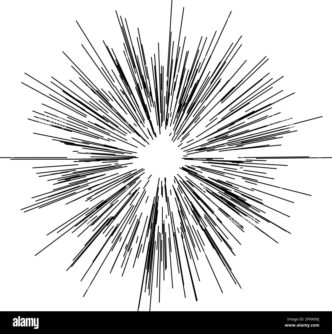 Radiale, strahlende Linien Strahlen, Strahlen. Zufällige Linien divergieren – Vektorgrafik, Clip-Art-Grafiken Stock Vektor