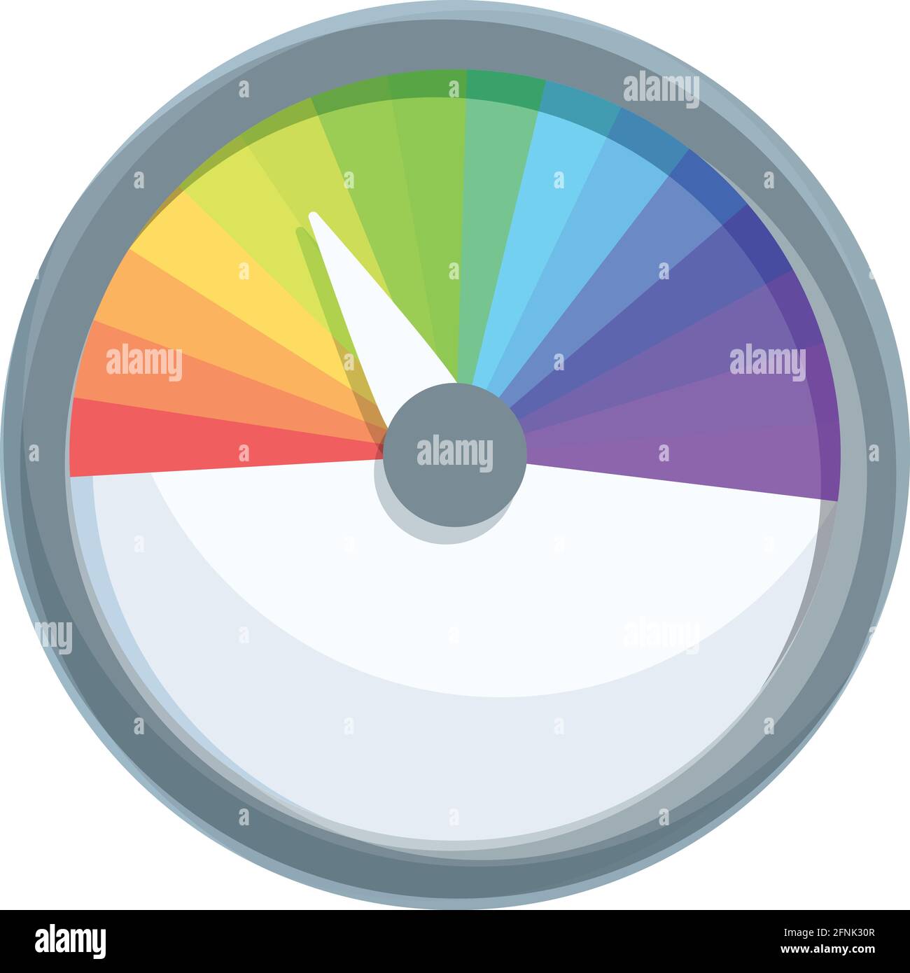 Farbpegelsymbol des pH-Messgeräts. Cartoon von Ph Meter Farbniveau Vektor-Symbol für Web-Design isoliert auf weißem Hintergrund Stock Vektor