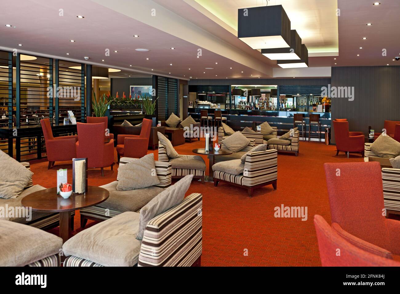 Leere Lounge im Hotel in England Stockfoto