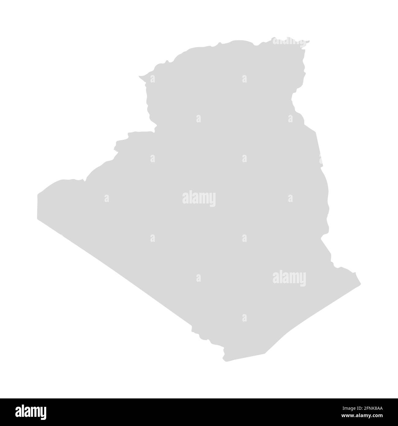 Algerien Vektorkarte Land Illustration. Geografisch isolierter Hintergrund Stock Vektor