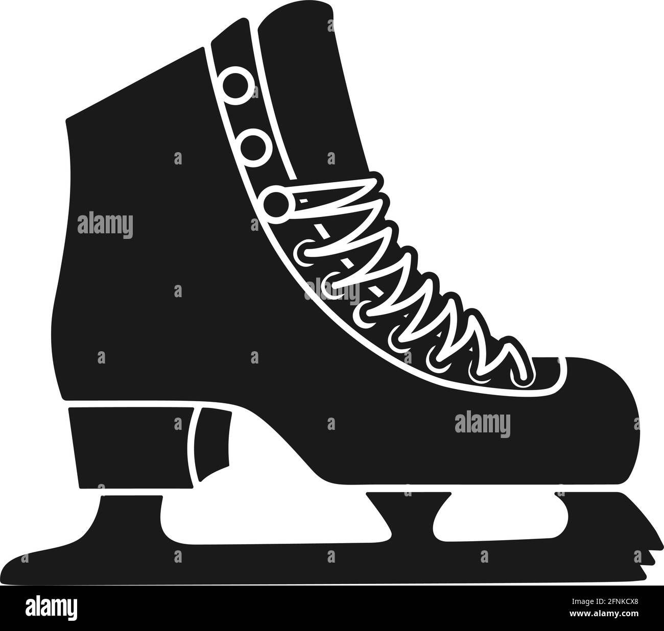 Schlittschuh- oder Eiskunstlaufschuhe zum Schlittschuhlaufen vektorsymbol Stock Vektor