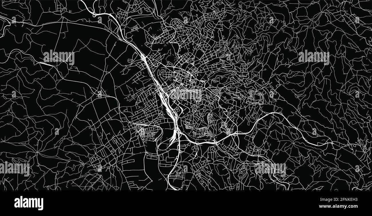 Städtischer Vektor Stadtplan von Liberec, Tschechische Republik, Europa Stock Vektor