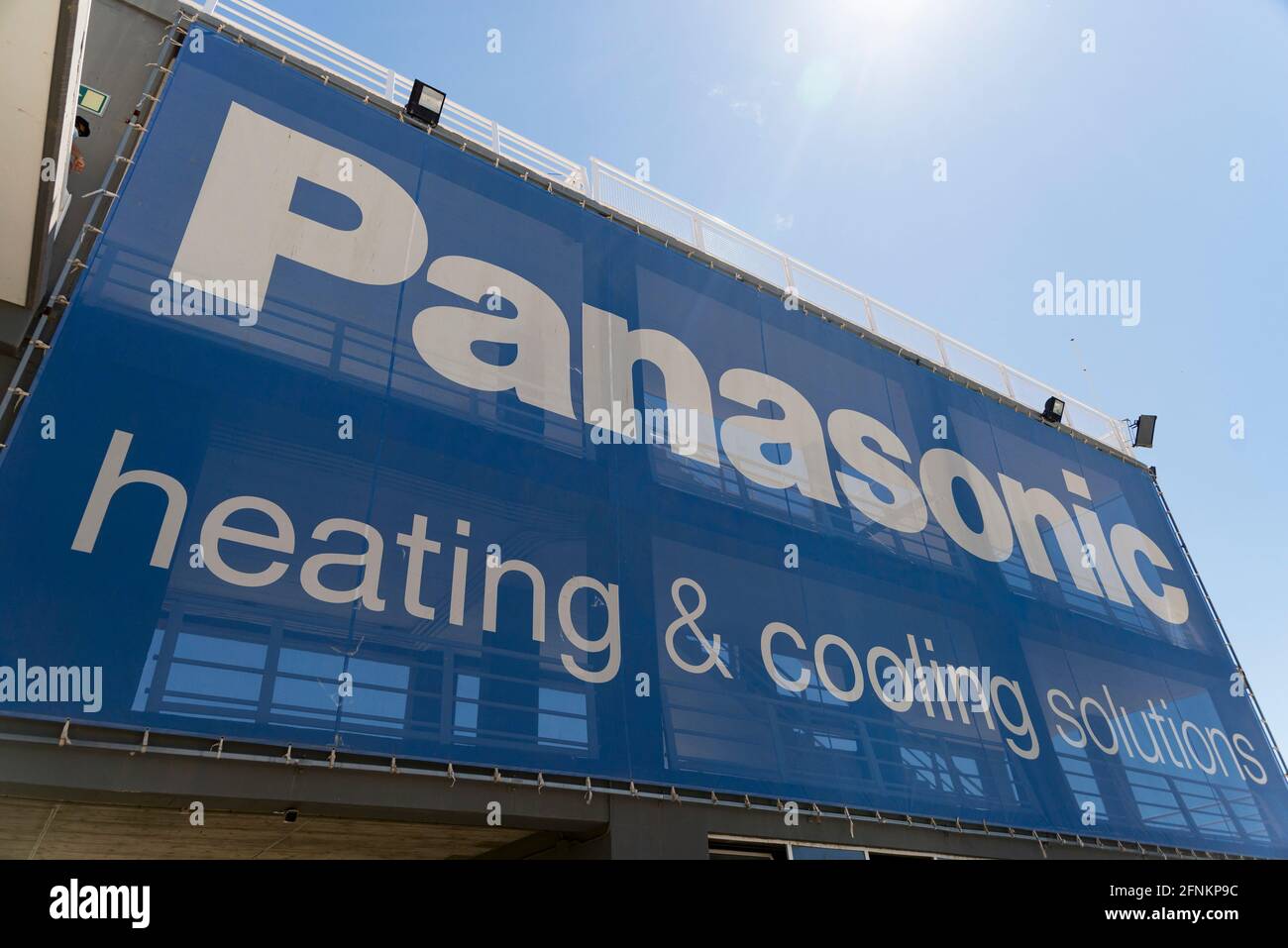 Valencia, Spanien. Mai 2021. Panasonic-Logo auf dem Circuit Ricardo Tormo. (Foto: Xisco Navarro/SOPA Images/Sipa USA) Quelle: SIPA USA/Alamy Live News Stockfoto