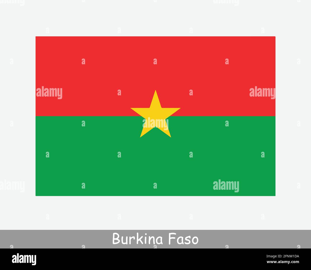 Nationalflagge von Burkina Faso. Flagge Des Burkinischen Landes Detailliertes Banner. EPS-Vektorgrafik Datei ausschneiden Stock Vektor