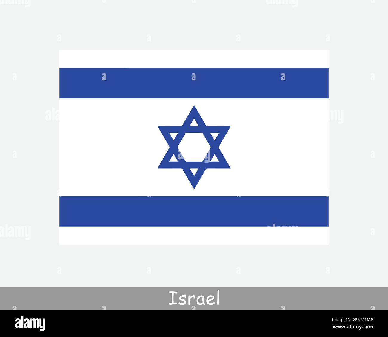 Nationale Flagge Israels. Israelische Landesflagge. Detailliertes Banner des Staates Israel. EPS-Vektorgrafik Datei ausschneiden Stock Vektor