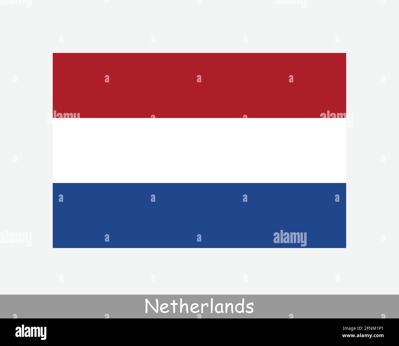 Nationale Flagge der Niederlande. Niederländische Landesflagge. Detailliertes Banner Für Holland. EPS-Vektorgrafik Datei ausschneiden Stock Vektor