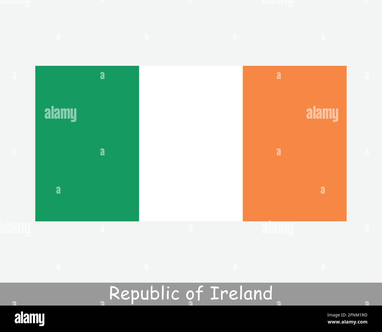 Irland. Irische Landesflagge. Ausführliches Banner für die Republik Irland. EPS-Vektorgrafik Datei ausschneiden Stock Vektor
