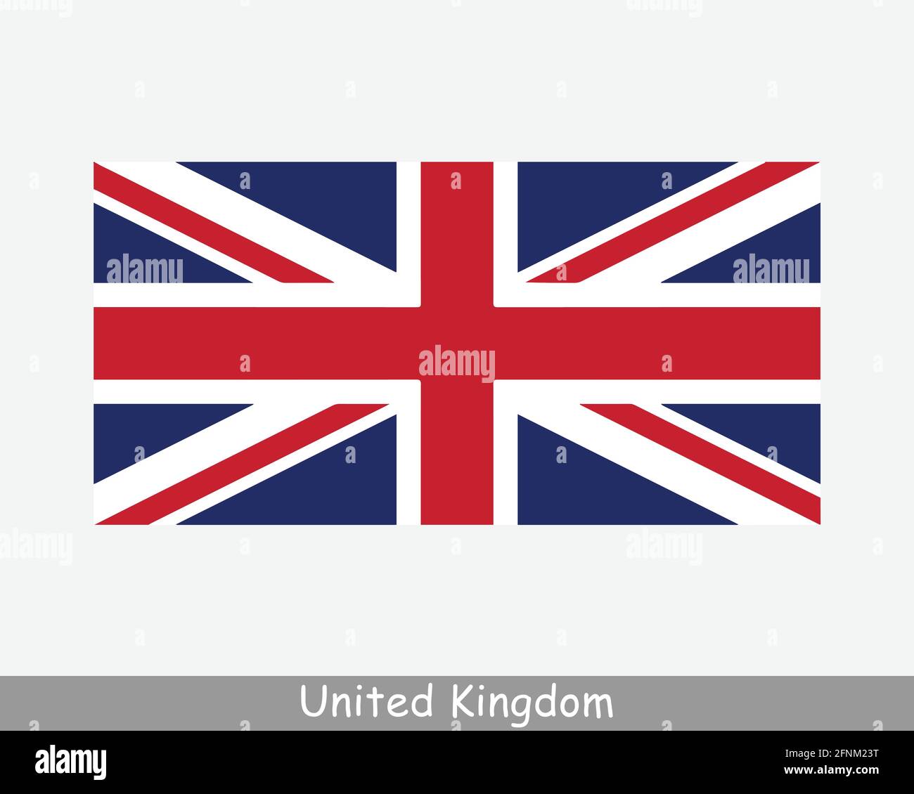 Nationale Flagge von Großbritannien. Britische Flagge des Landes. Vereinigtes Königreich Großbritannien und Nordirland Union Jack detailliertes Banner. EPS-Vektor Stock Vektor