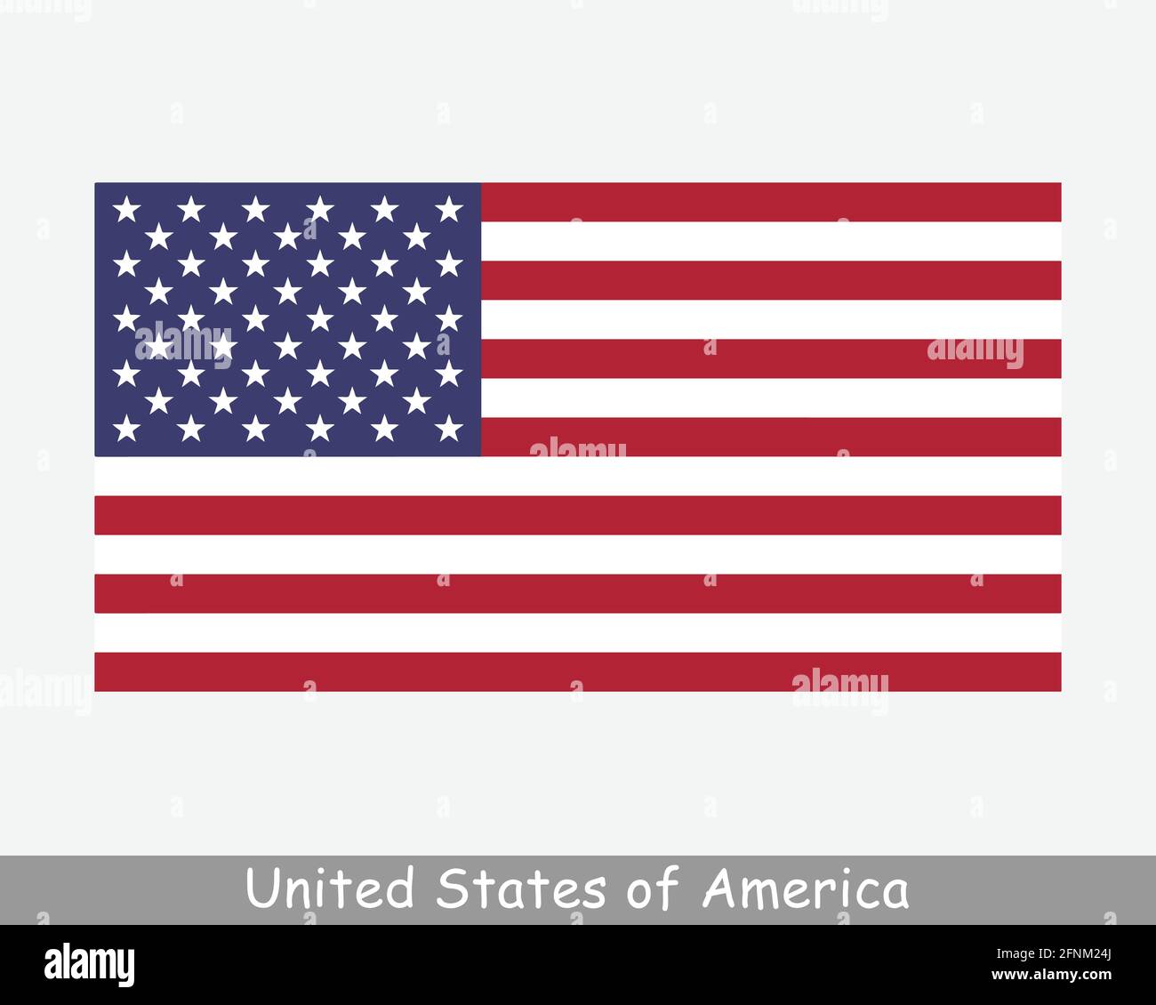 Nationale Flagge der Vereinigten Staaten von Amerika. US-Länderflagge USA. Detailliertes Amerikanisches Banner. EPS-Vektorgrafik Datei ausschneiden Stock Vektor