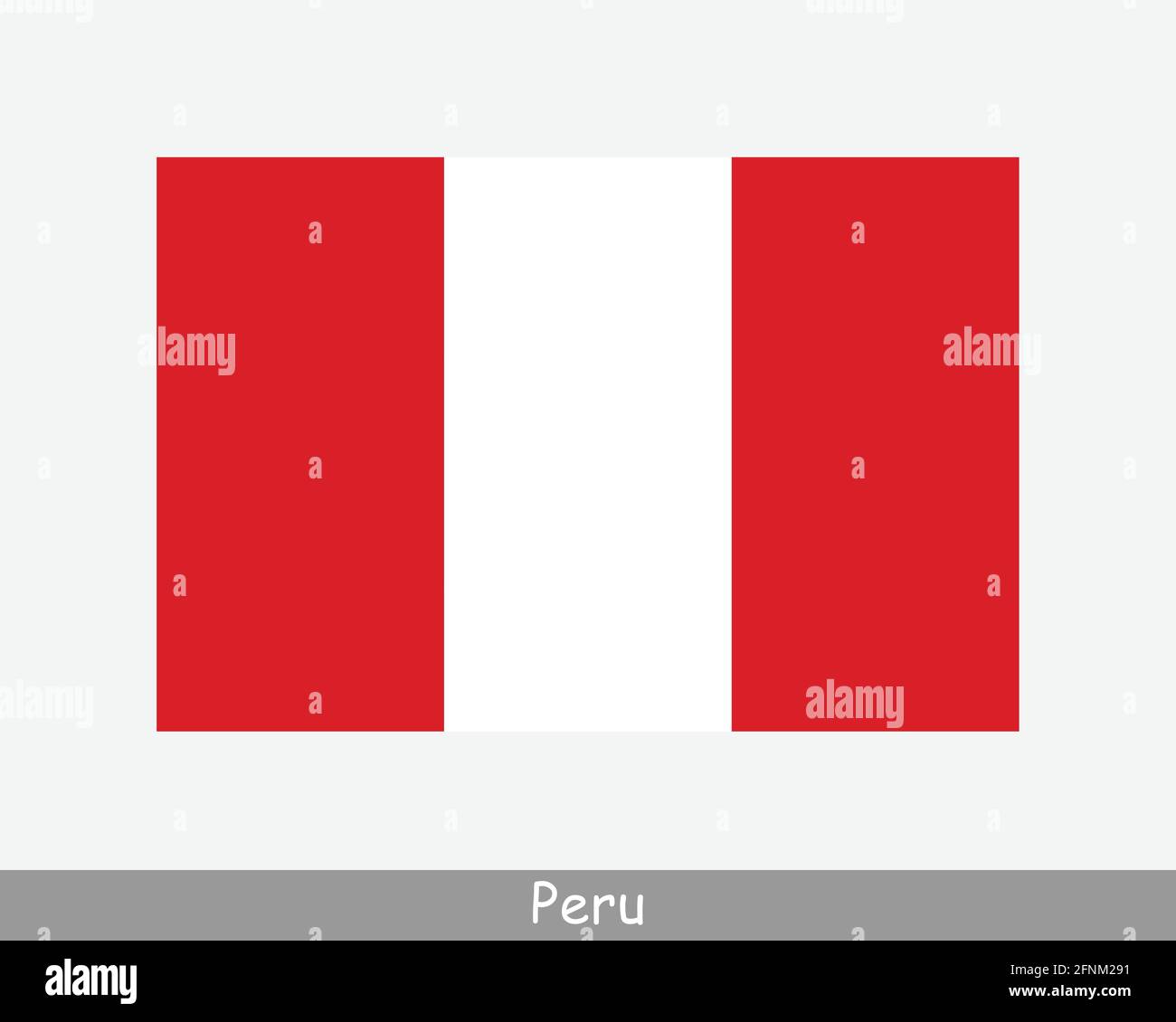 Nationalflagge von Peru. Flagge Des Peruanischen Landes. Republik Peru detailliertes Banner. EPS-Vektorgrafik Datei ausschneiden Stock Vektor