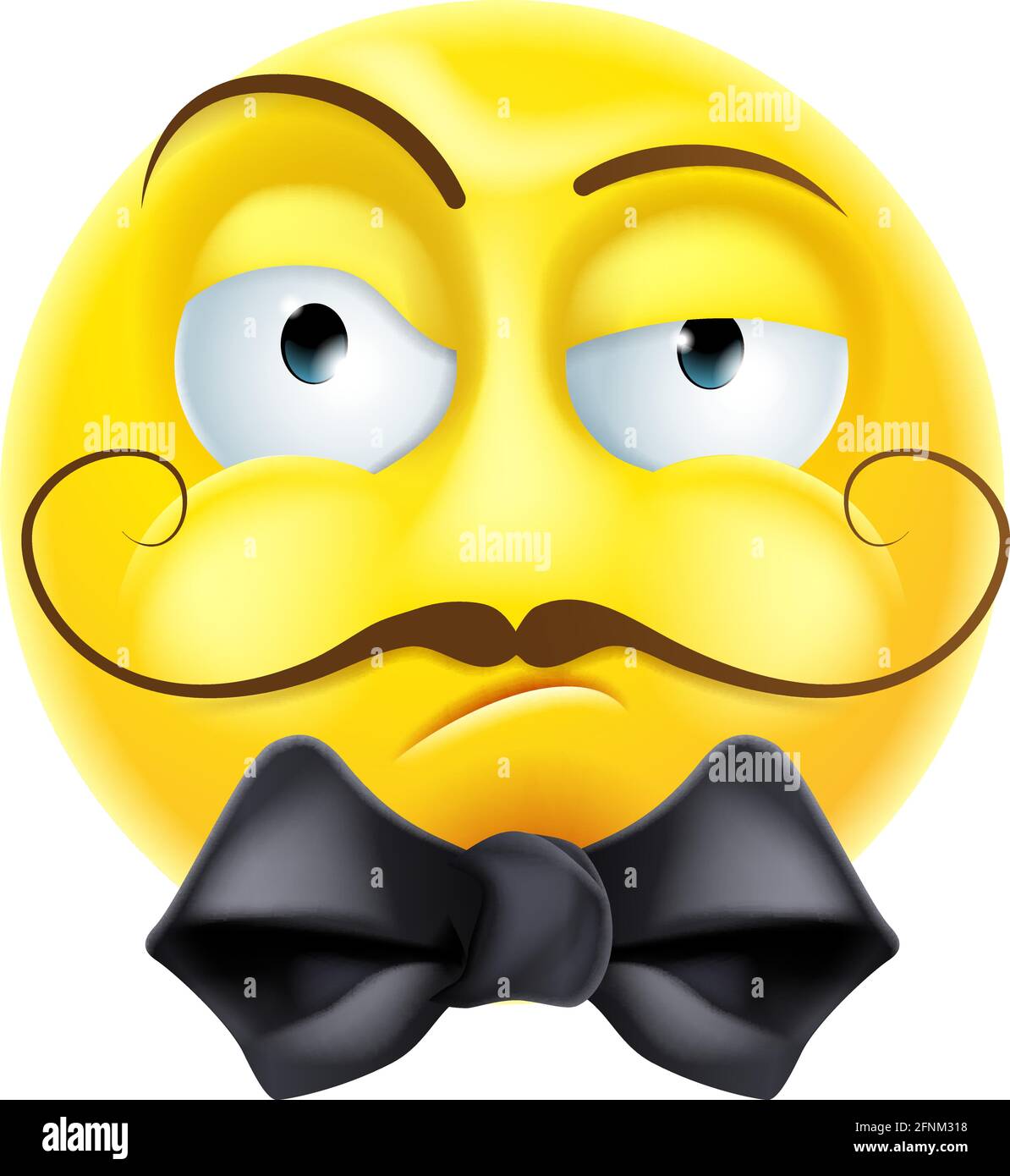 Arrogante Posh Snooty Emoticon Emoji Cartoon-Ikone Stock Vektor