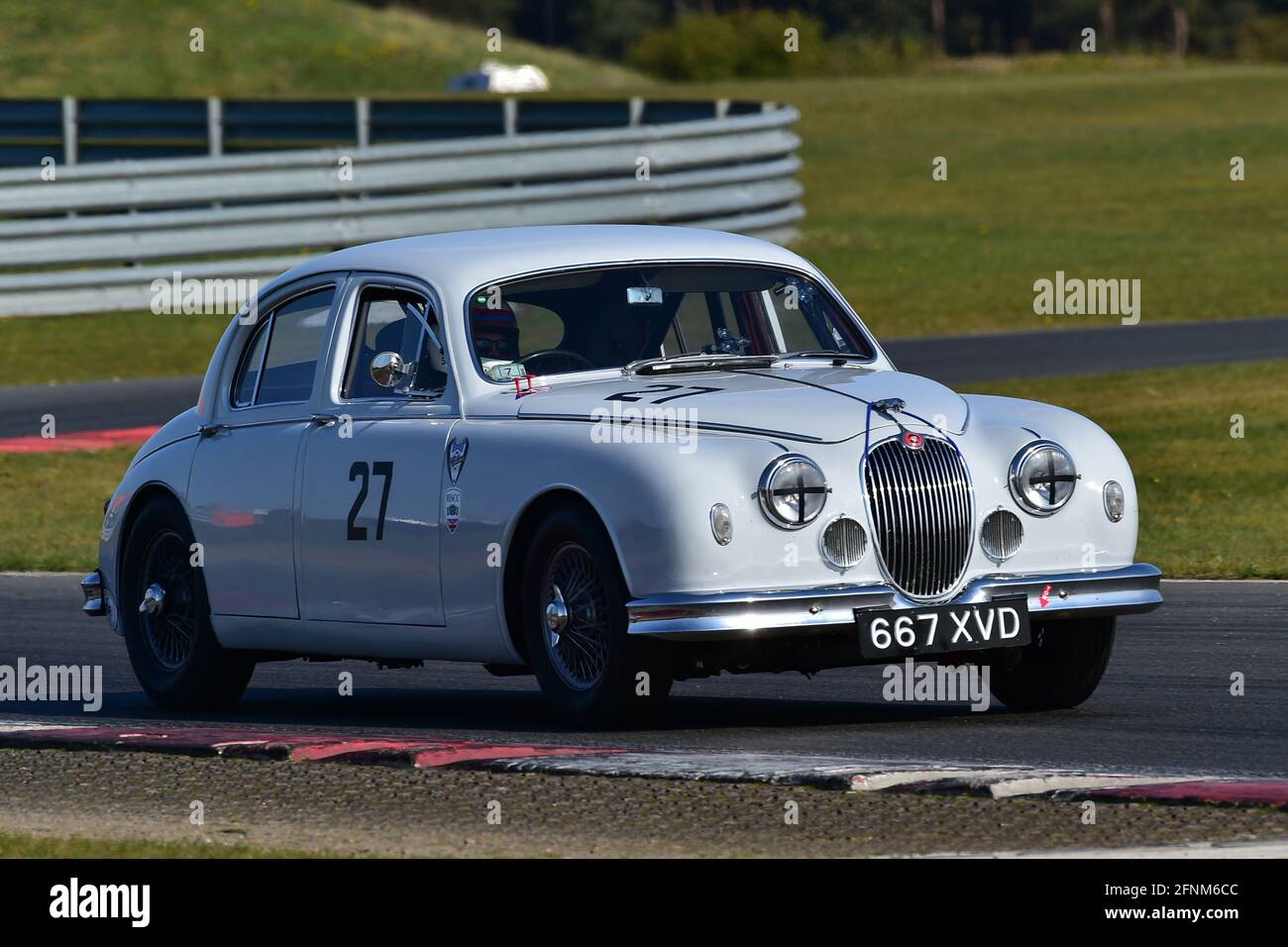 Simon Aldridge, Jaguar Mk1, Historic Touring Car Championship, Historic Sports Car Club, HSCC, Jim Russell Trophy Meeting, April 2021, Snetterton, NOR Stockfoto