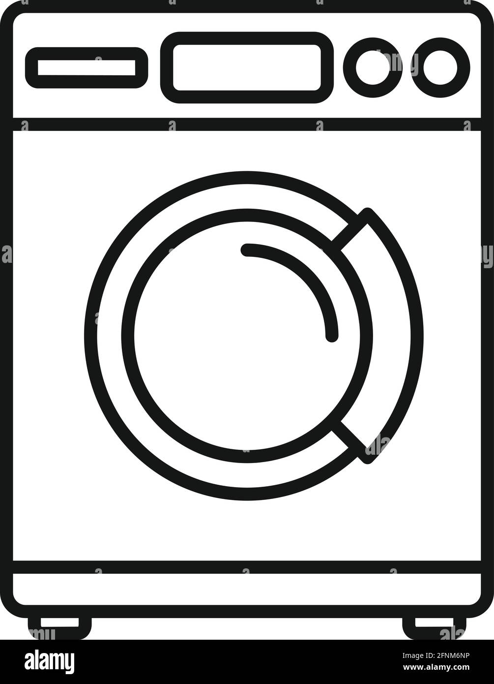 Symbol für Wäschetrockner, Umrissstil Stock-Vektorgrafik - Alamy