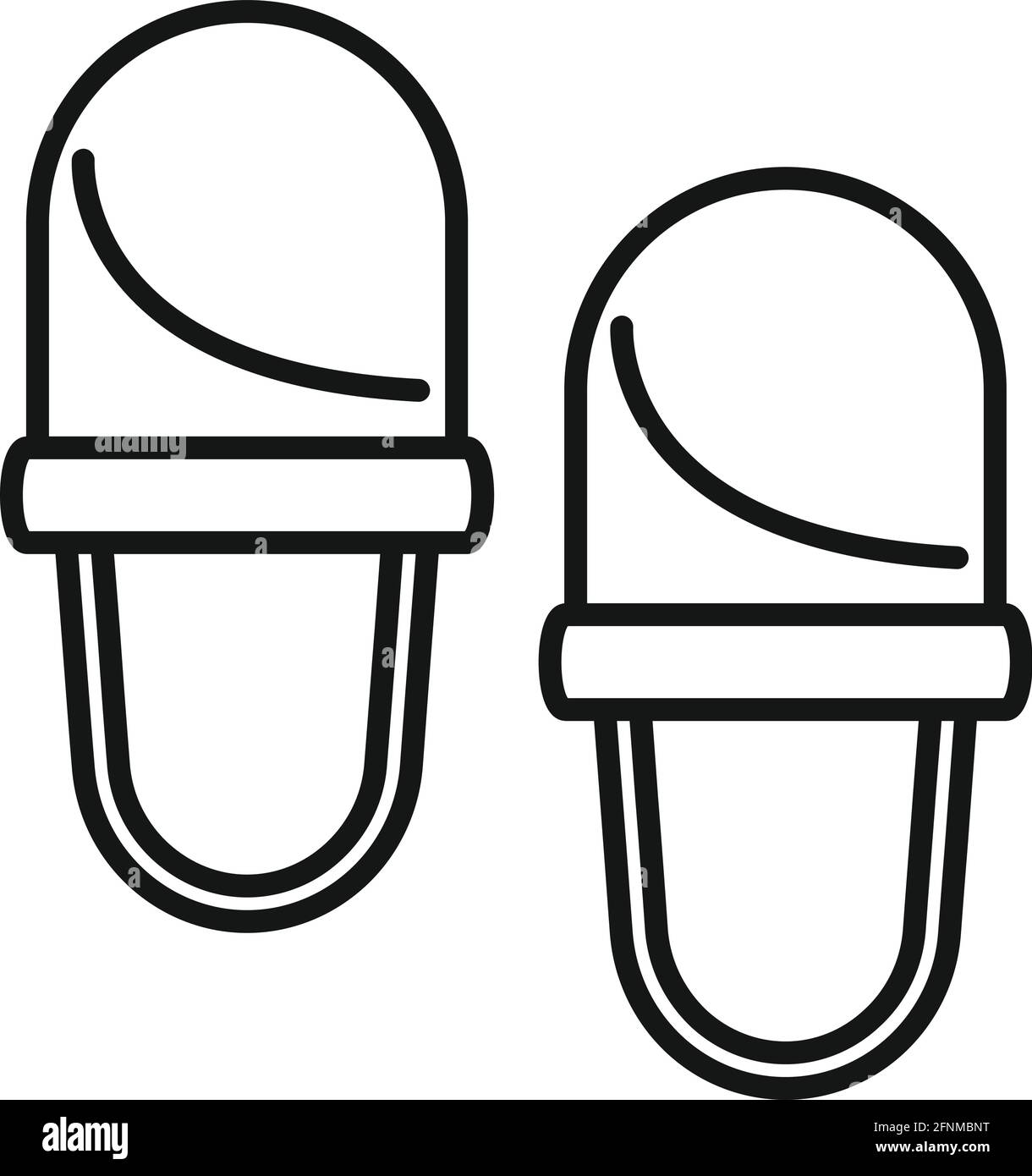 Ruheslipper Symbol, umreißen Stil Stock Vektor