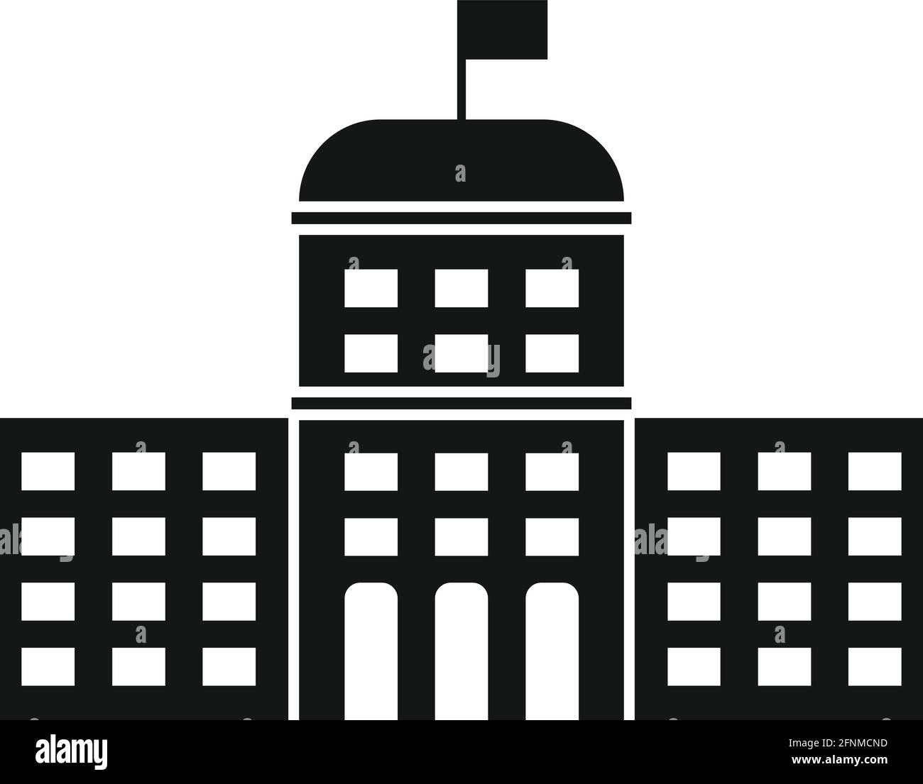 Flag parliament Symbol, einfacher Stil Stock Vektor