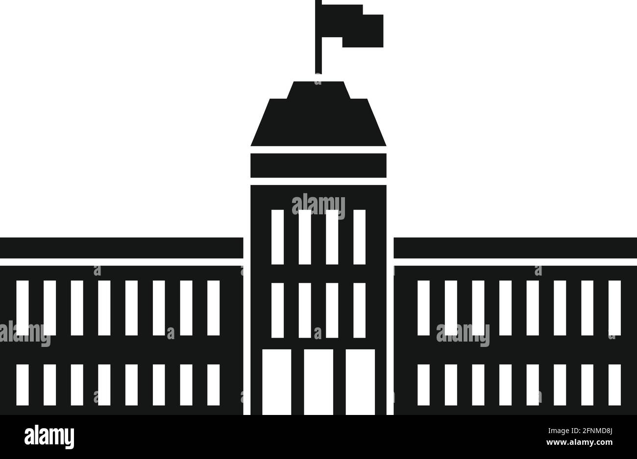 stadtparlament-Ikone, einfacher Stil Stock Vektor