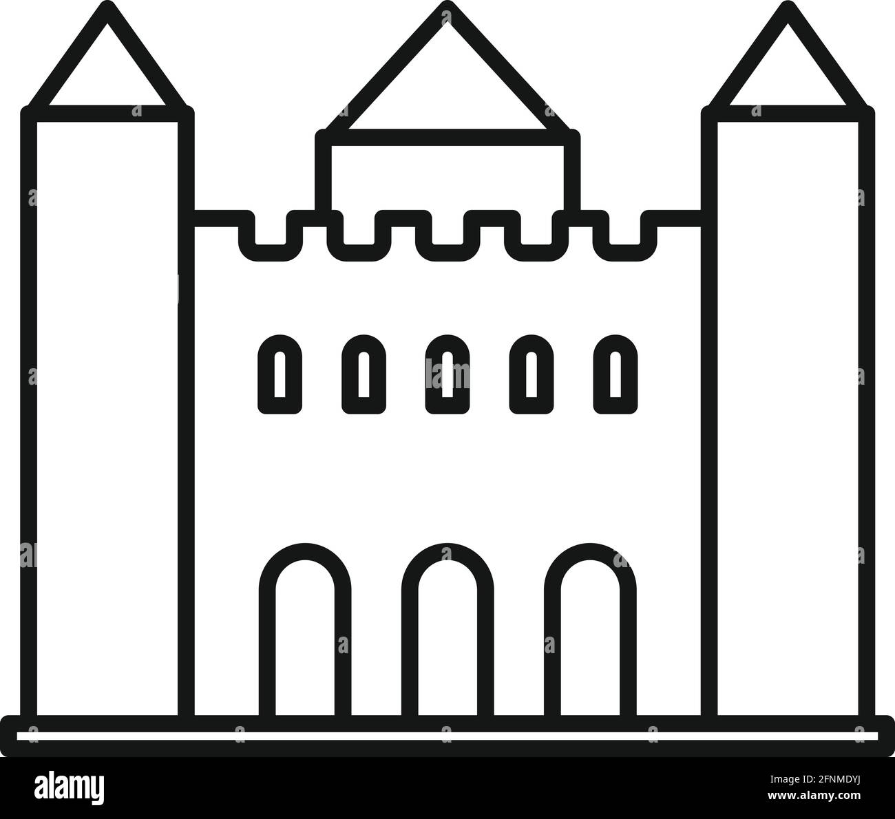 Städtisches Sightseeing-Symbol, Umriss-Stil Stock Vektor