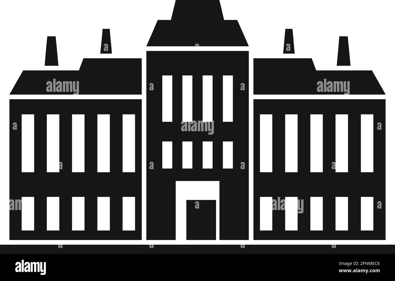 Governance Building Ikone, einfacher Stil Stock Vektor