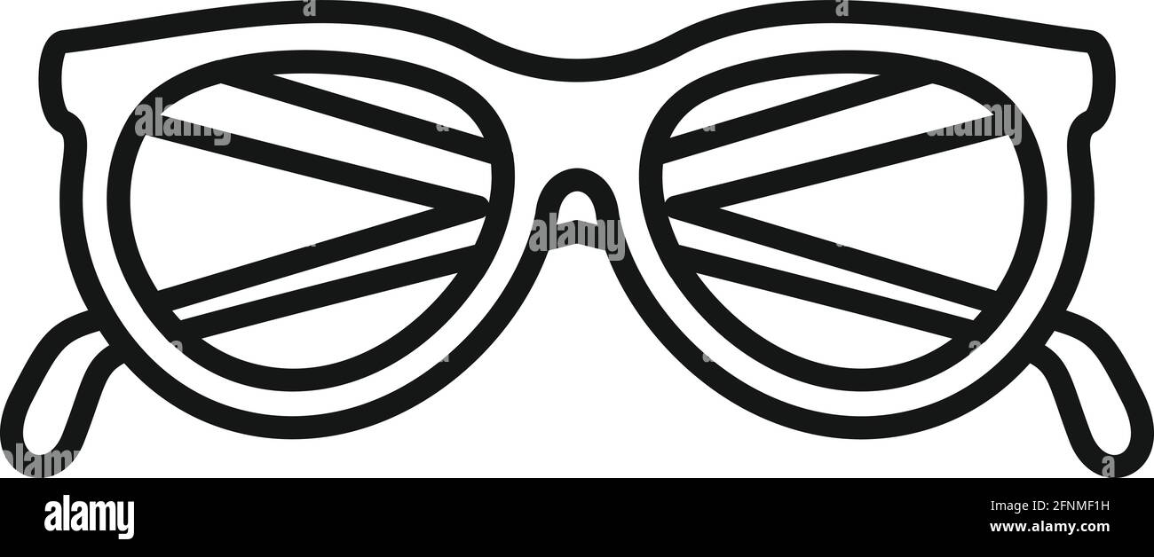 Brille Senioren-Symbol, umreiß Stil Stock Vektor