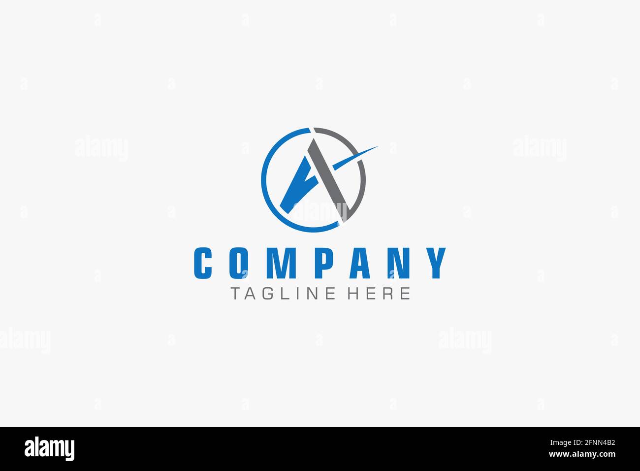 Abstrakter Anfangsbuchstabe A Logo. Verwendbar für Business-, Technologie- und Branding-Logos. Design-Vorlage Für Flaches Vektorlogo. Stock Vektor