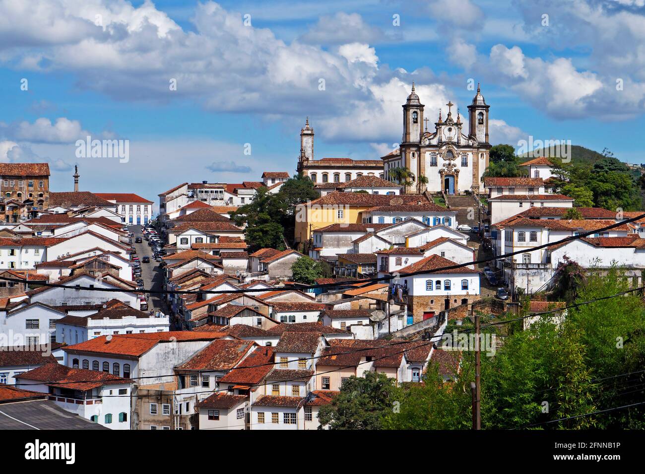 Teilansicht von Ouro Preto, historische Stadt in Brasilien Stockfoto