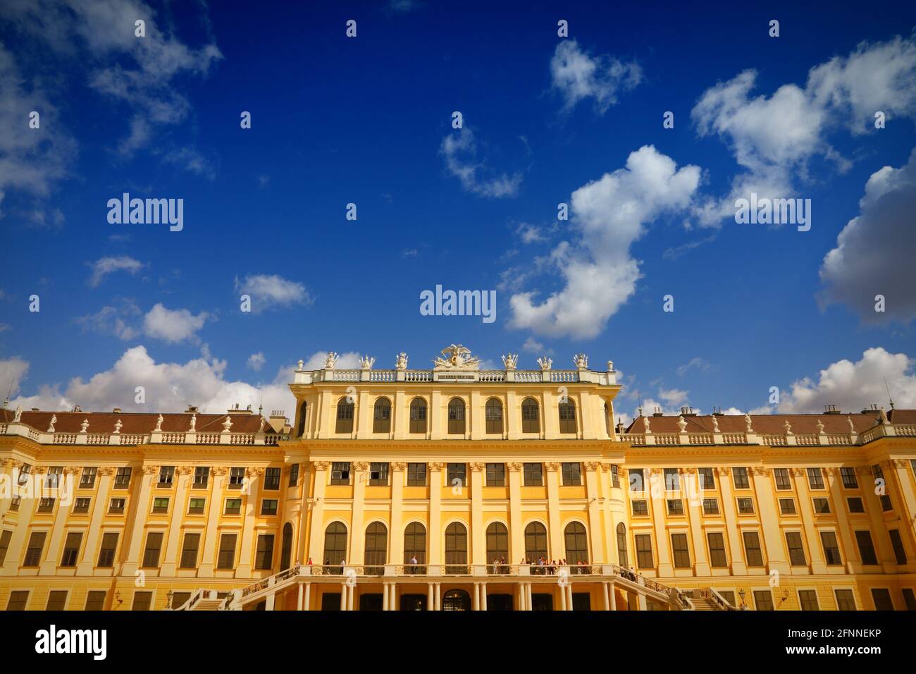 Wien, Österreich - Schloss Schönbrunn, ein UNESCO-Weltkulturerbe. Gefilterte Stilfarben. Stockfoto