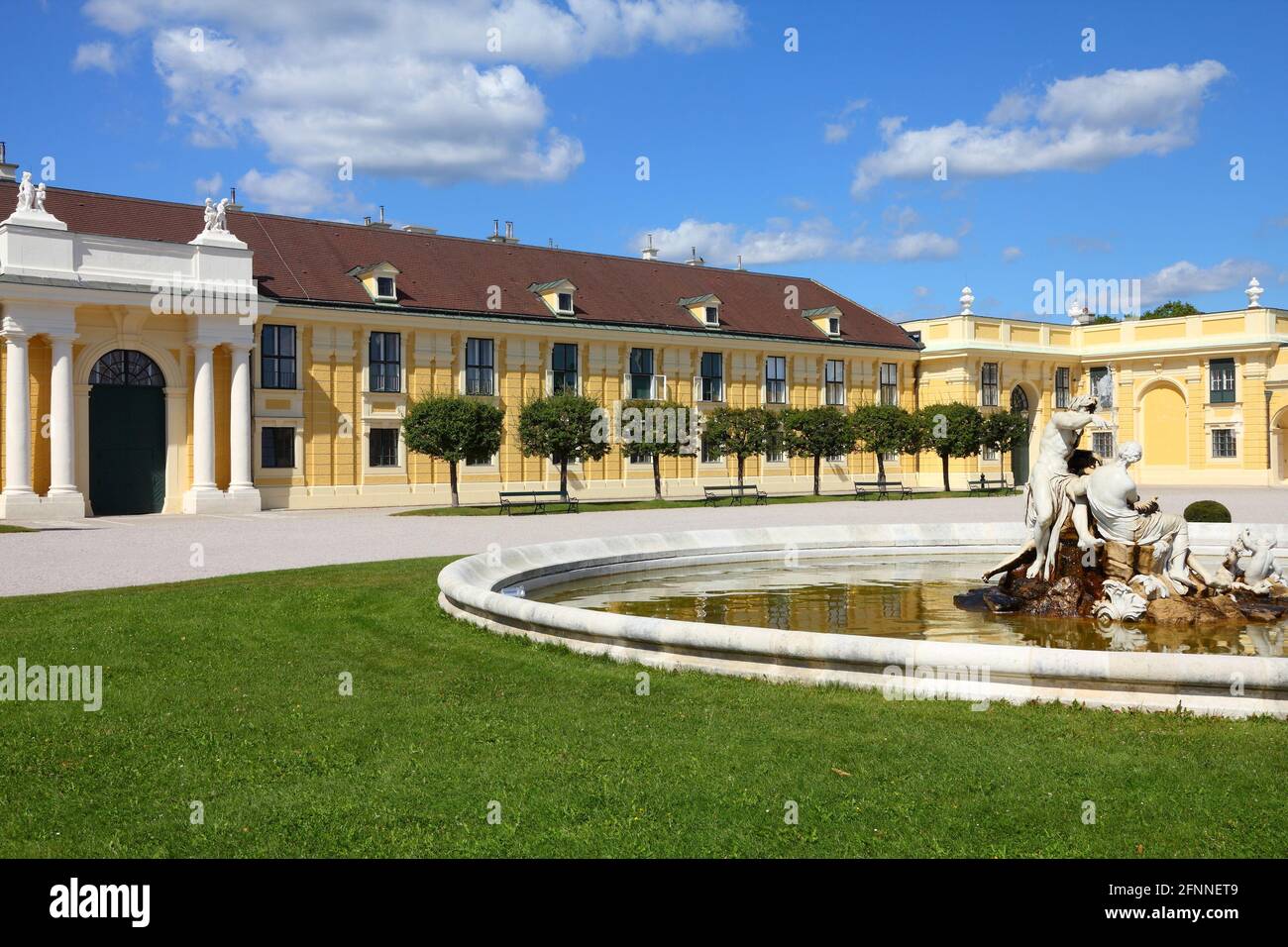 Wien, Österreich - Schloss Schönbrunn, ein UNESCO-Weltkulturerbe. Stockfoto