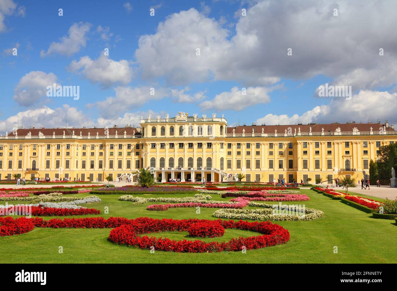 Wien, Österreich - Schloss Schönbrunn und Gärten, ein UNESCO-Weltkulturerbe. Stockfoto